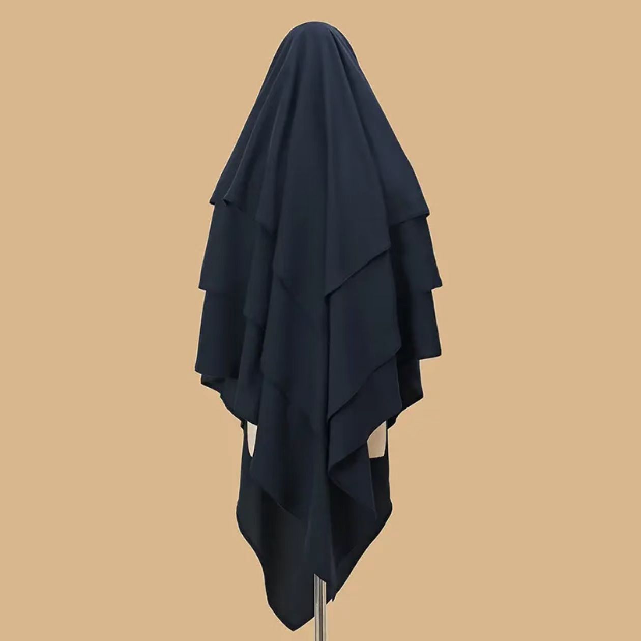 Extended And Widened Single-layer Ripped-edge Headscarf