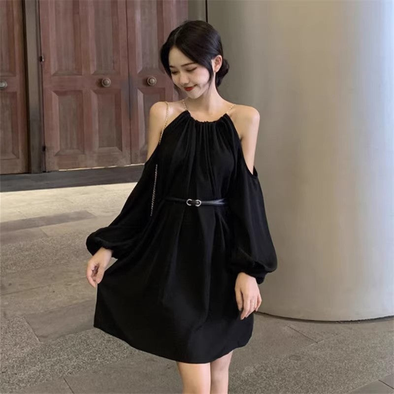 Stylish Relaxed-fit Long-sleeve Dress For Women