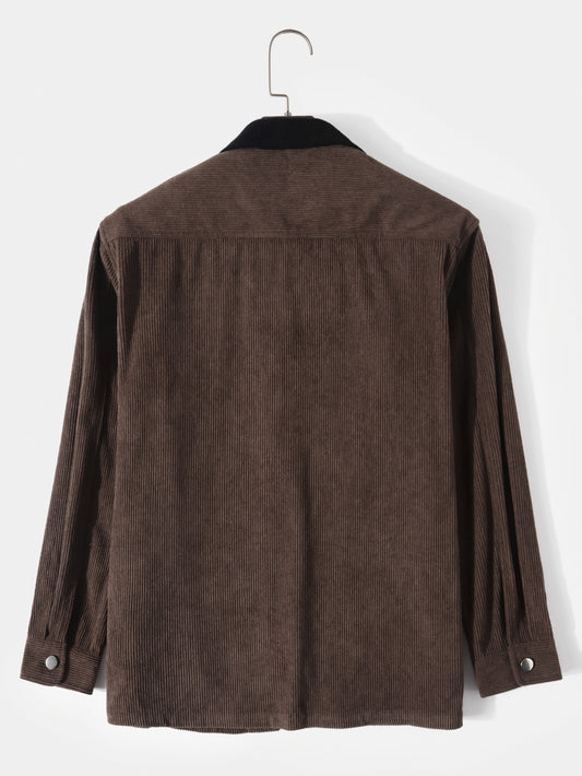 Long Sleeve Men's Jacket European And American Top Solid Color