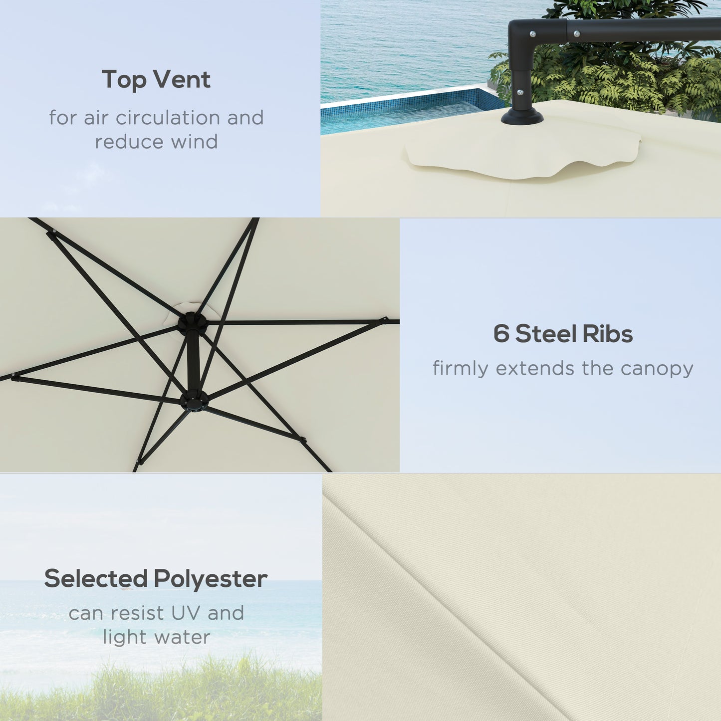 Offset Patio Umbrella With Crank
