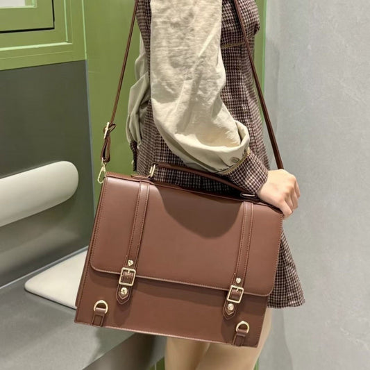 Uniform College Style Cotton Doll Cartoon Backpack Cross-body