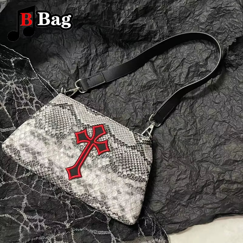 Women's Serpentine Pattern Shoulder Bag - Y2K Retro Harajuku Crossbody Messenger Satchel