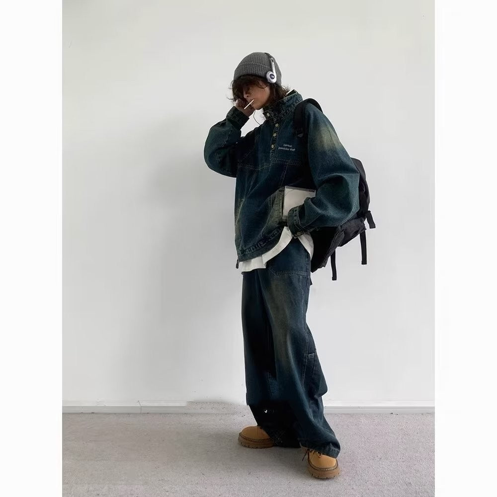 Men's And Women's Loose Leisure Workwear Coat