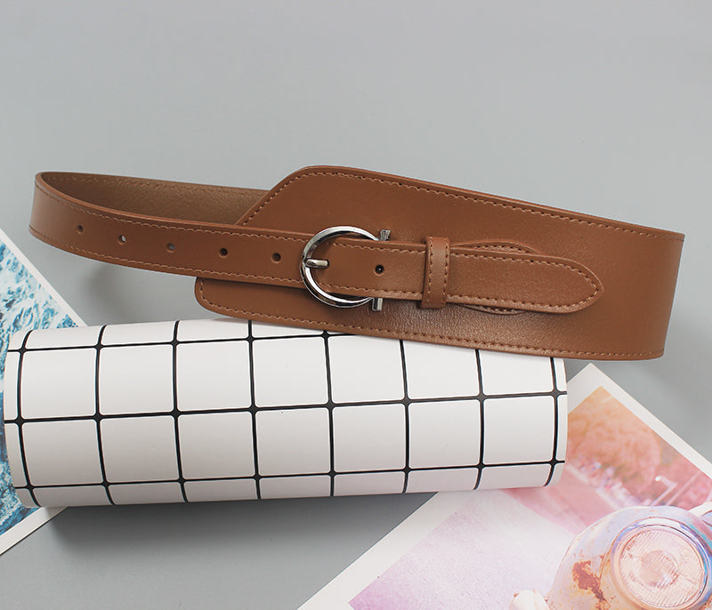 Women's Simple Retro Brown Leather Girdle