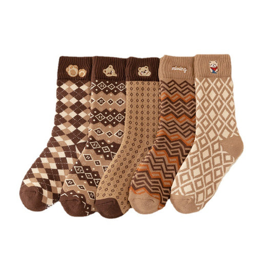 Autumn And Winter New Socks Women's Thickened Fleece-lined Warm