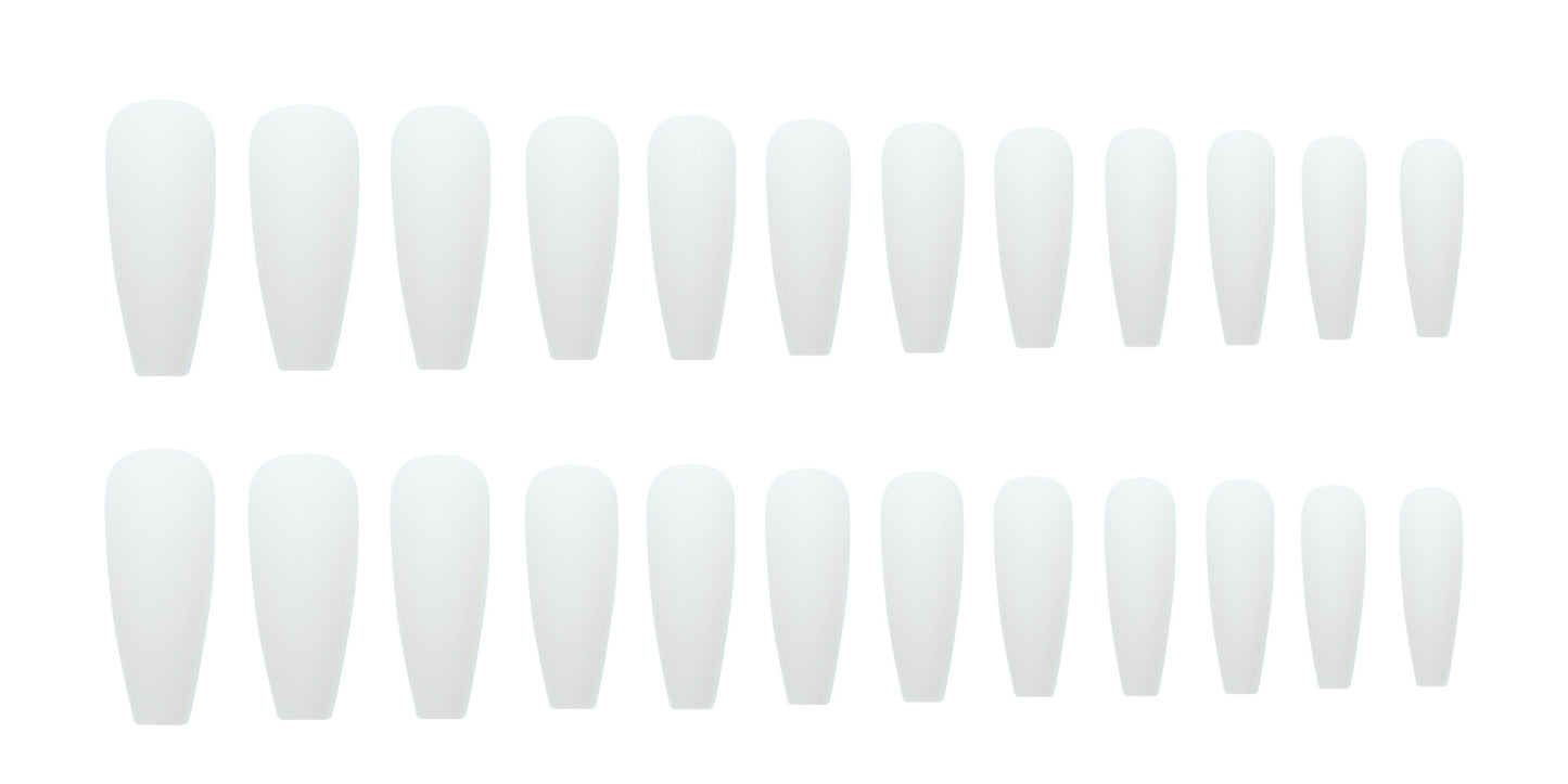 White Long T Grinding Fake Nail Tip Wear