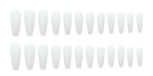 White Long T Grinding Fake Nail Tip Wear