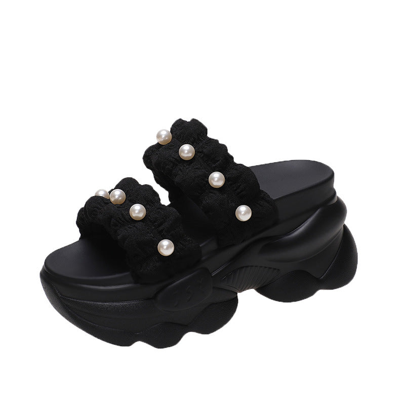 Women's Comfortable And Cool Thick-soled Muffin Slippers