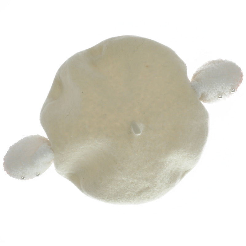 Women's Fashion Cute Plush Sheep Ear Beret
