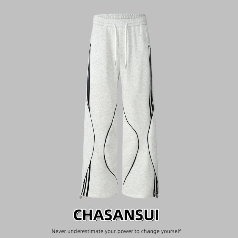 Autumn And Winter Leisure Sweatpants Loose Wide Leg Straight
