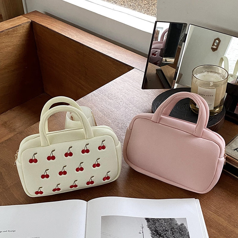New Embroidered Cherry Cosmetic Bag Gift
