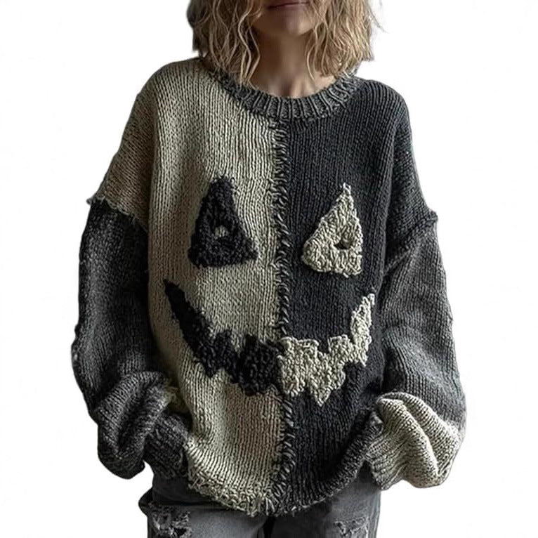 Loose Top Casual Drop Shoulder Round Neck Women's Clothing