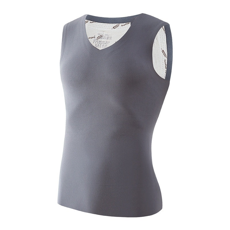 Men's Seamless Padded Down-filled Thermal Vest