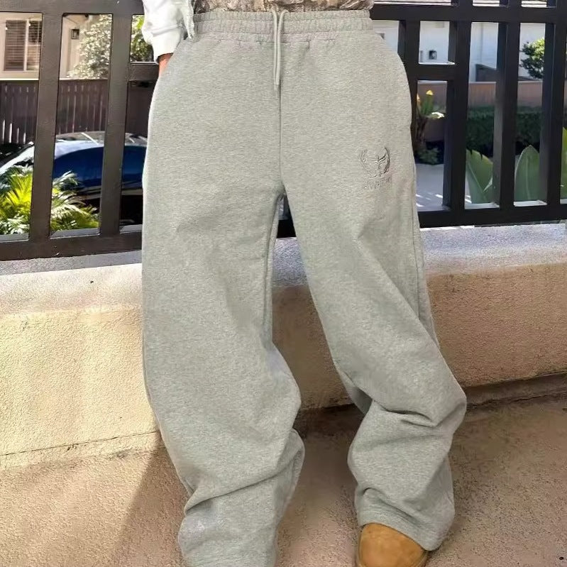 Hip Hop-broderede camouflagebukser med dobbelt talje