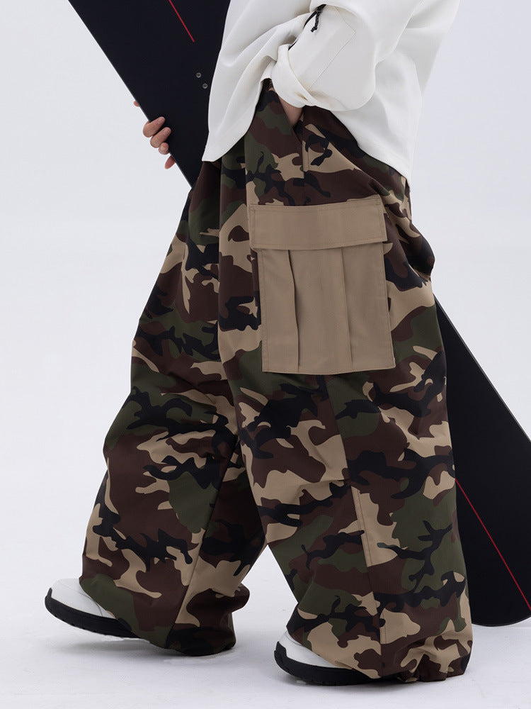 Womens Waterproof Loose-fitting Outdoor Ski Pants