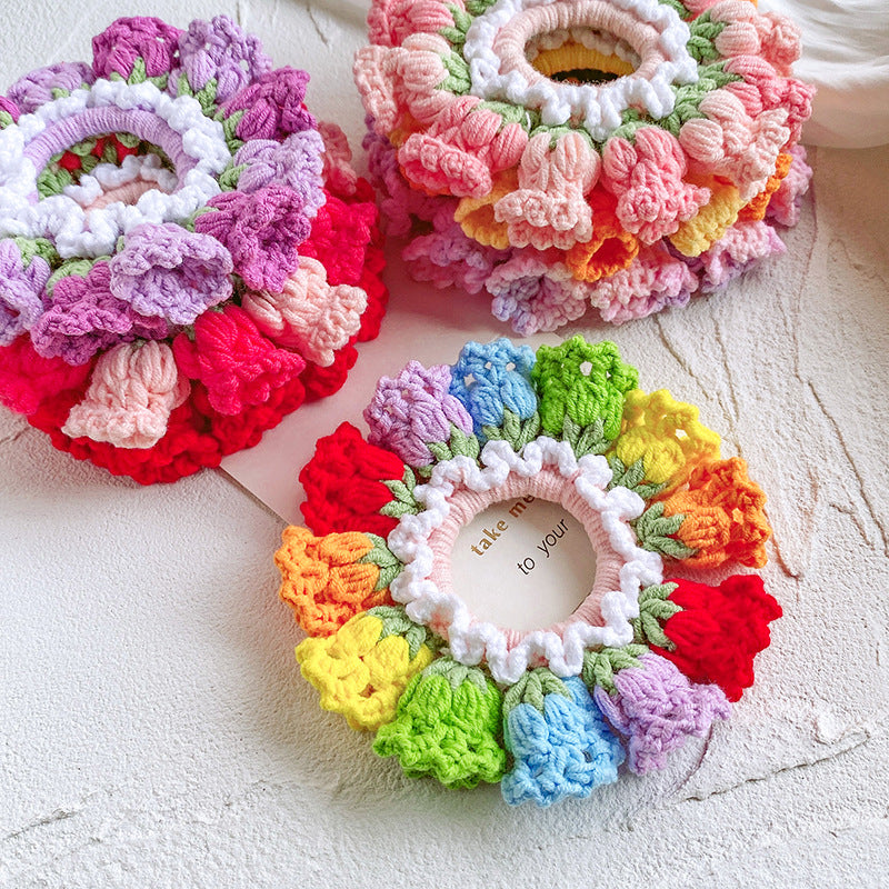 Handmade Crochet Orchid Yarn Headband