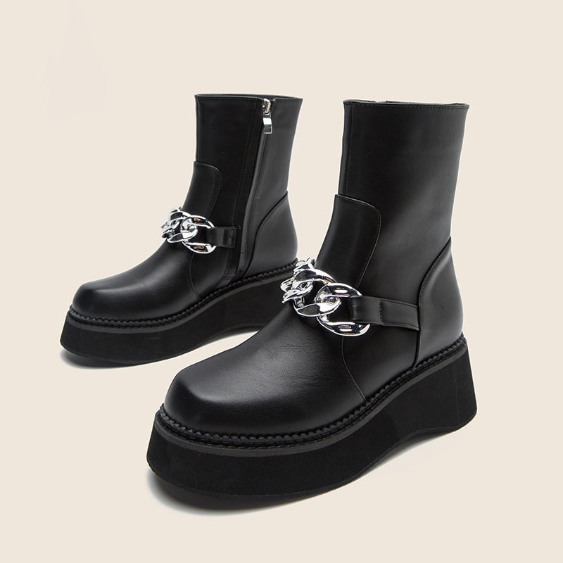 British Style Mid-tube Motorcycle Boots