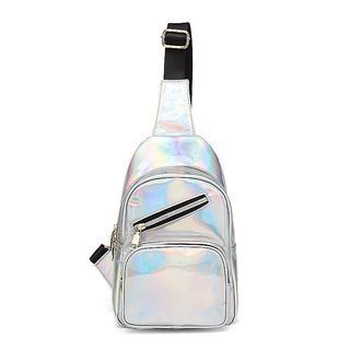 Women's Laser Fashion PU Illusion Shoulder Messenger Bag
