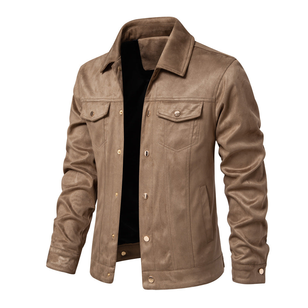 Fashion Slimming Men's Polo Collar Jacket Casual Jacket