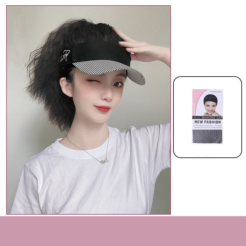 Horse Tail Wool Curly Hair Style Duck Tongue Hat