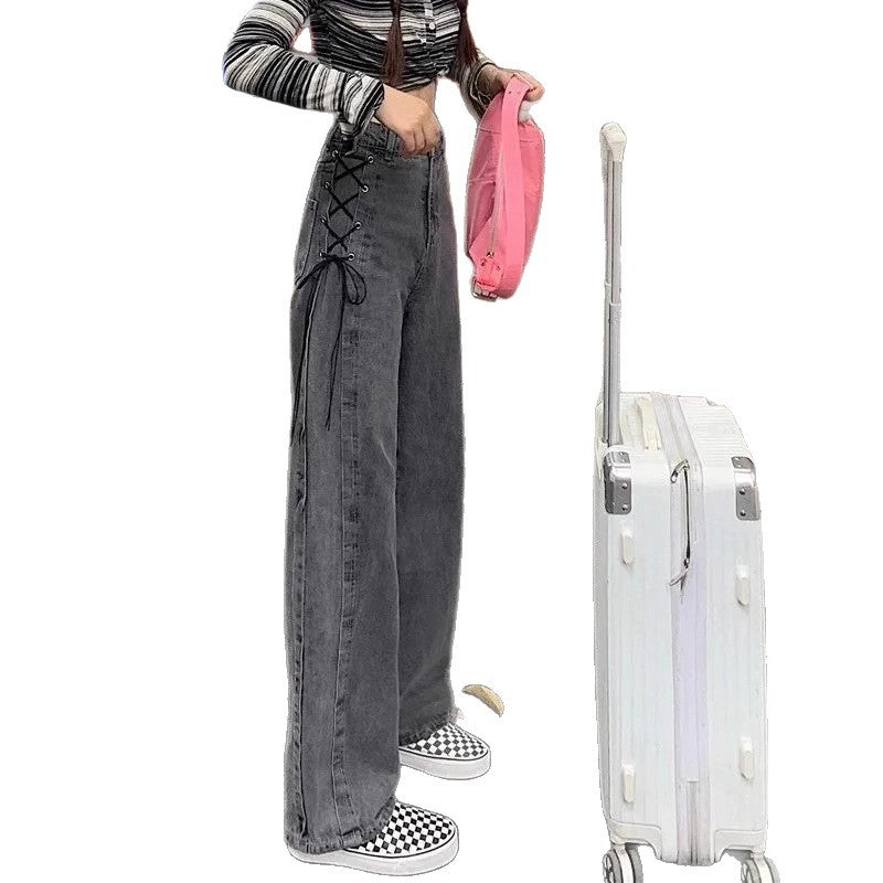 ForårSommer Nye Løse Bukser med Lige Ben, der Passer til Alt og Har Slankende Effekt