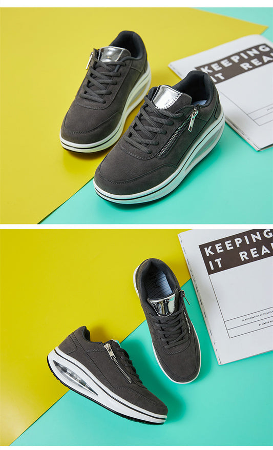 Dame tyksålede sneakers med vippesål