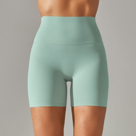 Solid Yoga Shorts With Double Sided Tight Fit