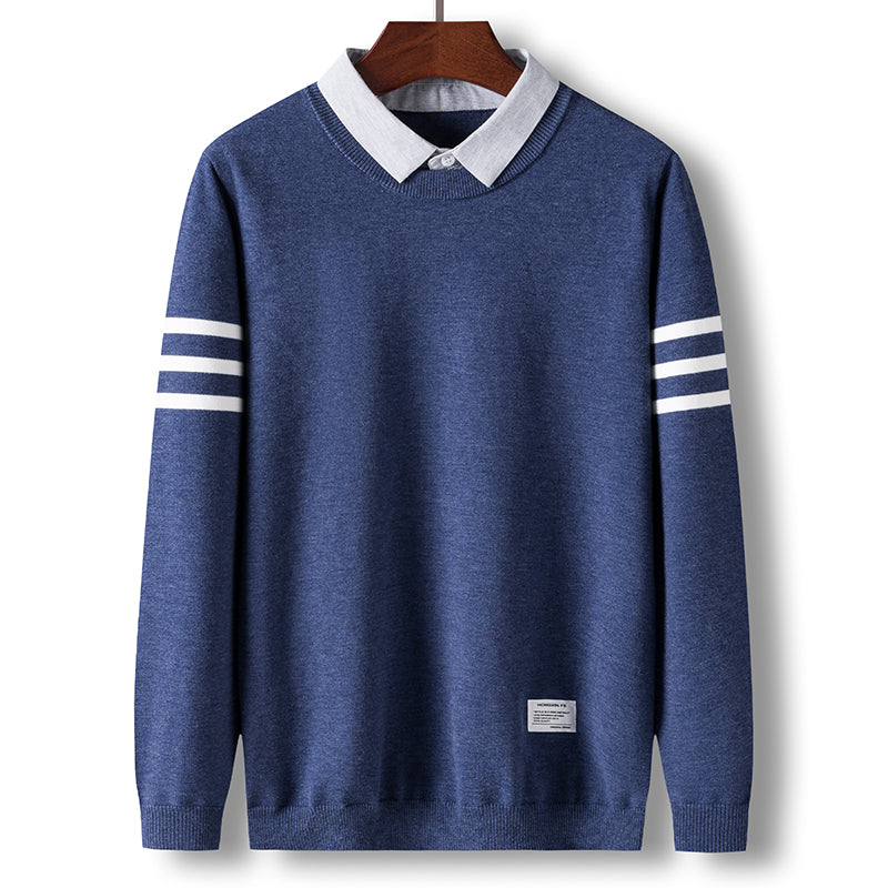 Vinter Crew Neck Trend Herre Sweater Toppe