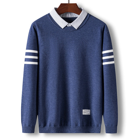 Vinter Crew Neck Trend Herre Sweater Toppe