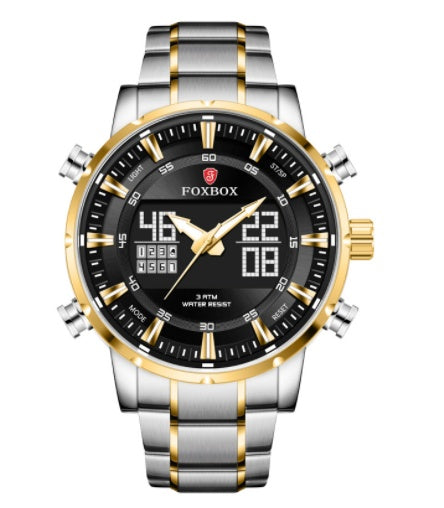 Dual Display Series Men's Dual Display Multifunctional Sports Waterproof Watch