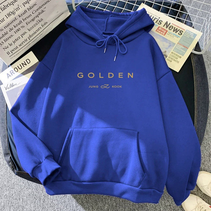 Golden Pattern Printed Sweater Spring And Autumn Leisure