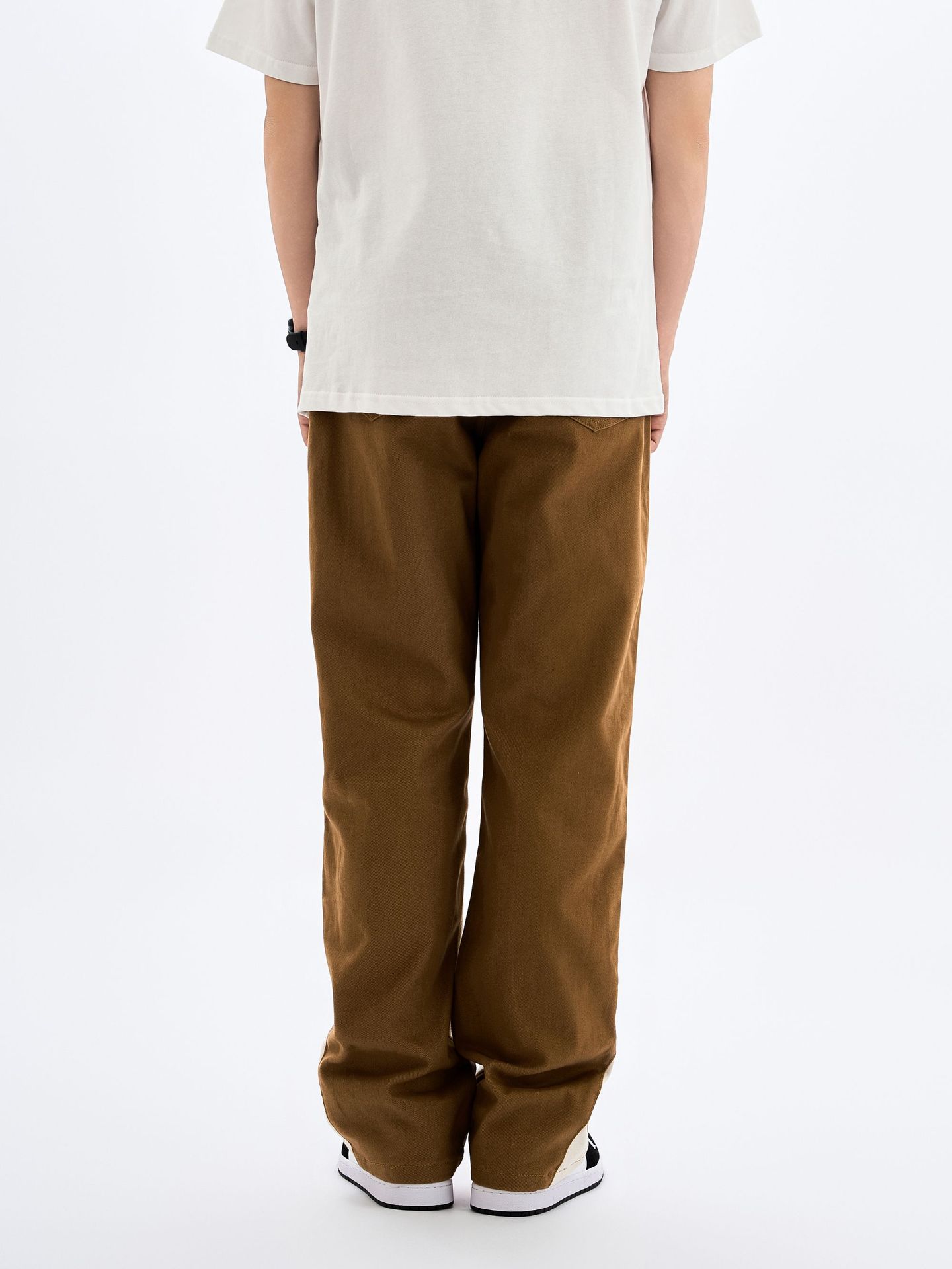 Wash Water Splicing Straight Cowboy Pants