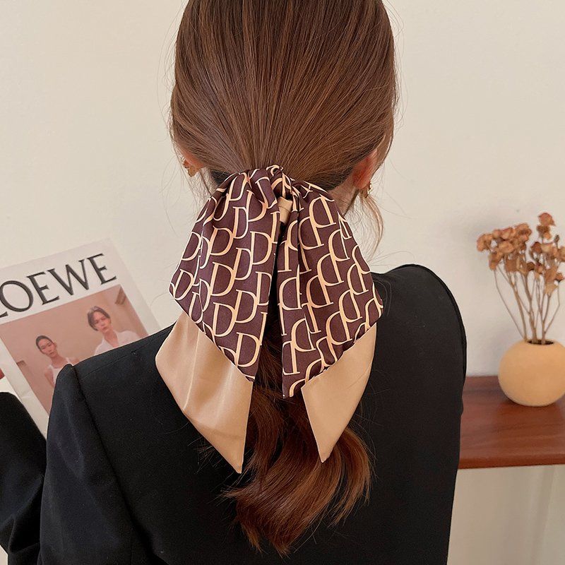 French Big Name Letter Headband Women's Tied Hair
