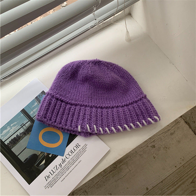 Women's Retro Handmade Crochet Wool Bucket Hat