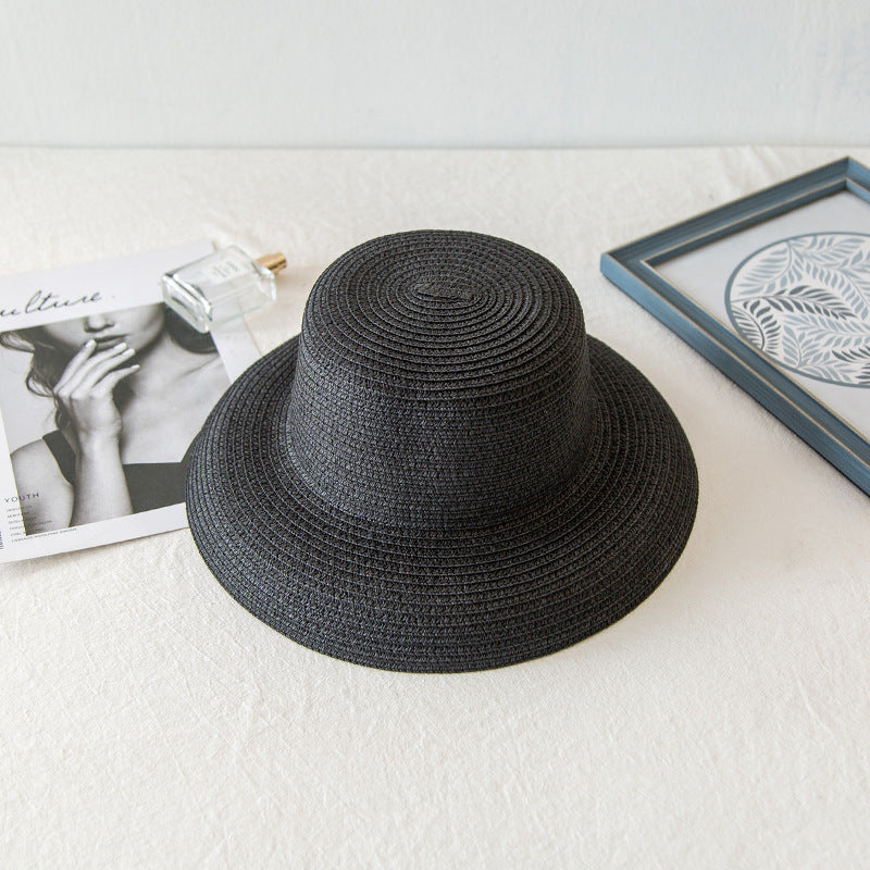 Ladies Vacation Beach Flat Top Straw Hat