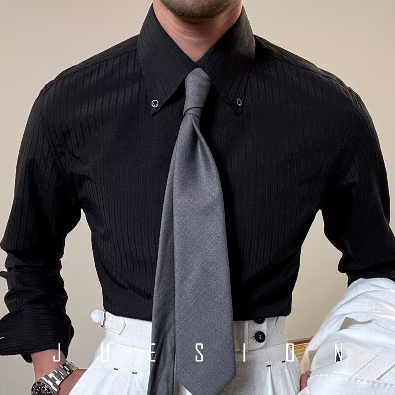 Men's Striped Slim-Fit Casual Fashion Shirt