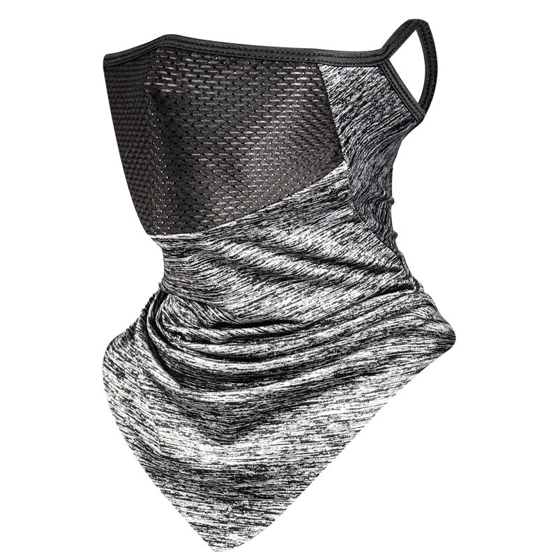 Summer Ice Silk Sunscreen Riding Ear Mask Breathable