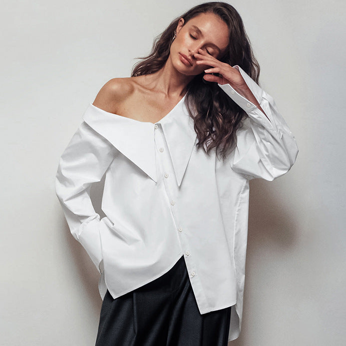 Sexy Cold-shoulder Elegant Loose Shirt