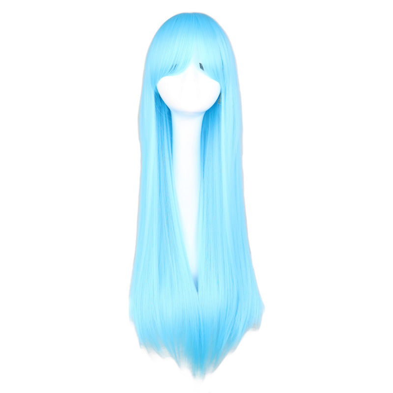 Long Straight Hair Wig Tape Mesh Matte Headgear