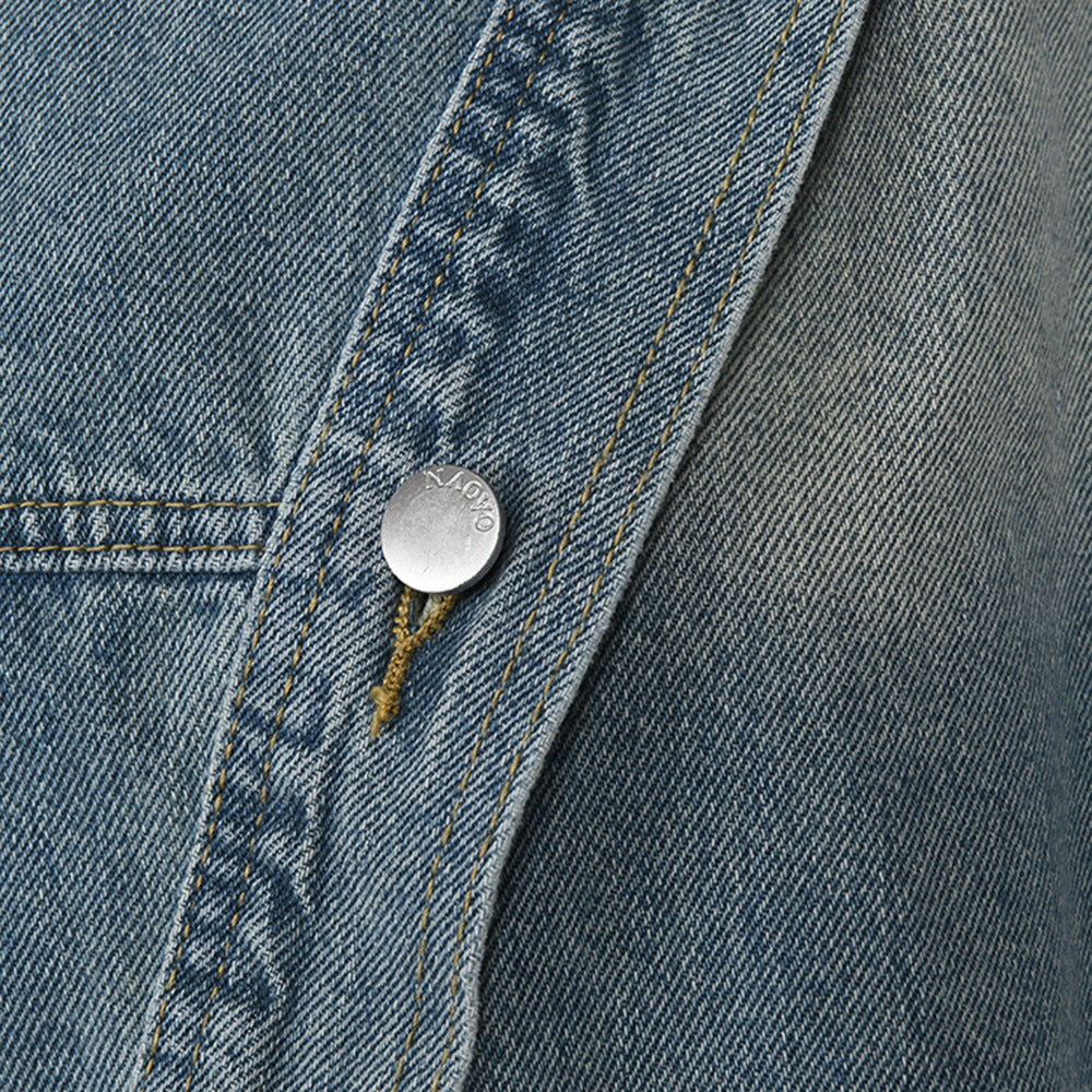 Notched Lapel With A Stylish Single-breasted Slant Button Closure