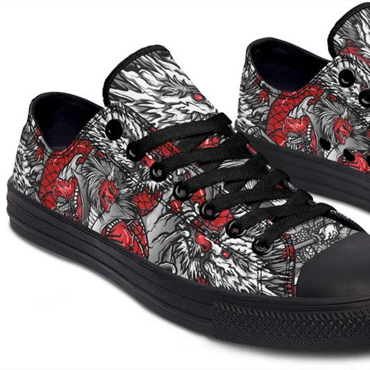 Fashion Print Couple Low-Top Canvas Shoes