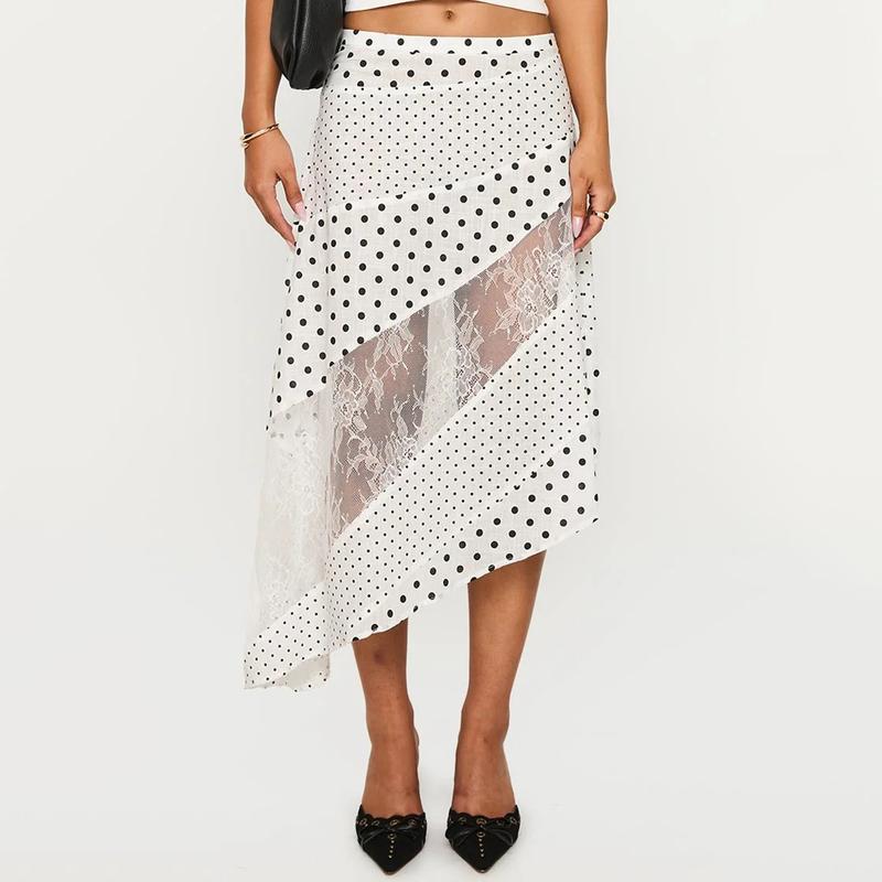 Retro Low Waist Floral Print Skirt