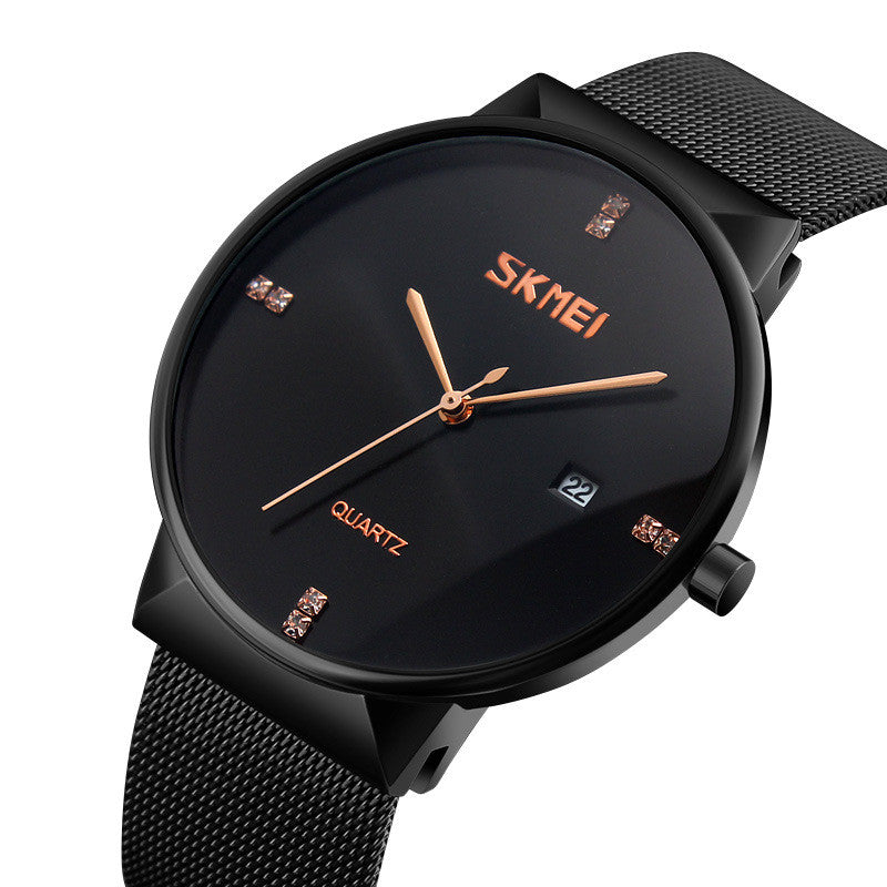 Men's Casual Quartz Watch Simple Large Dial Pointer Business Watch