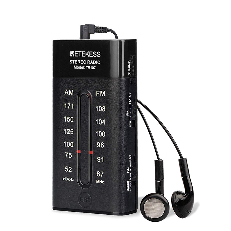 Mini Two-Band Elderly Portable Outdoor Sports Headphones FM Radio