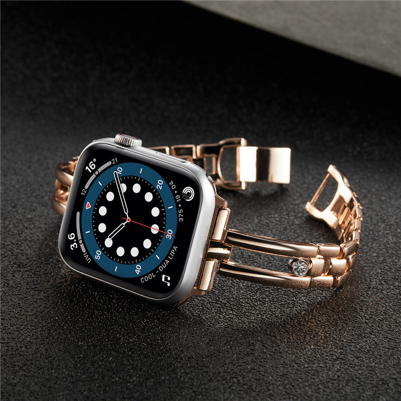 Stainless Steel Metal Round Diamond Strap
