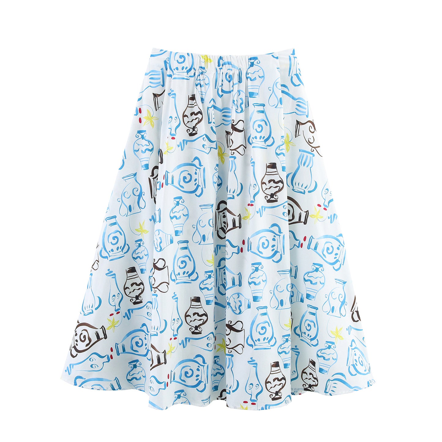 Design Sense European And American Style Flower Printing Midi Dress