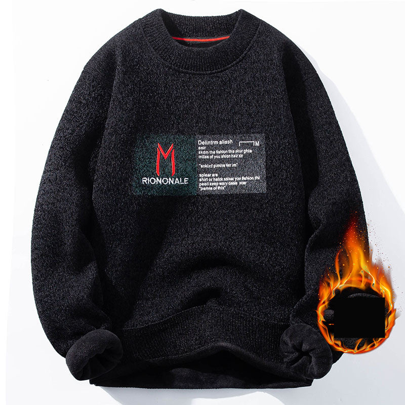 Trendy Fashion Round Neck Long Sleeve Warm Knit Sweater