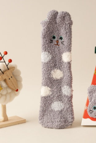 Three-dimensional Cartoon Soft Home Floor Socks In The Tube