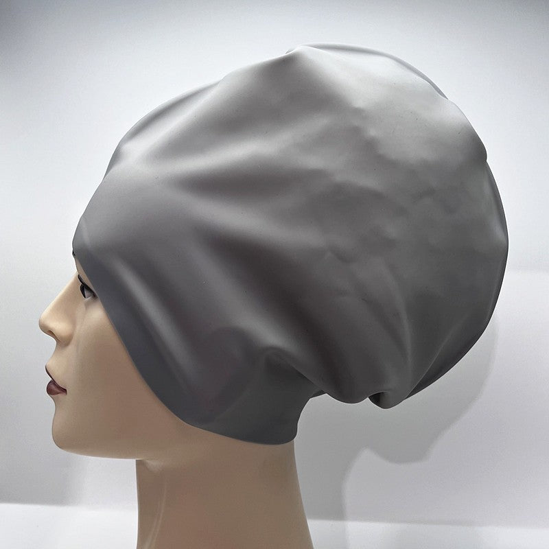 Waterproof Not Squeezing Head Extra Large Silicone Ear-protecting Swimming Cap