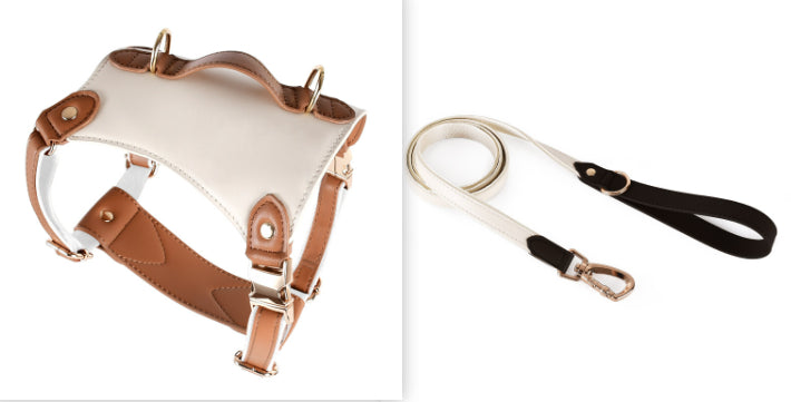Leather Pet Vest Type Lead Rope Chest Strap